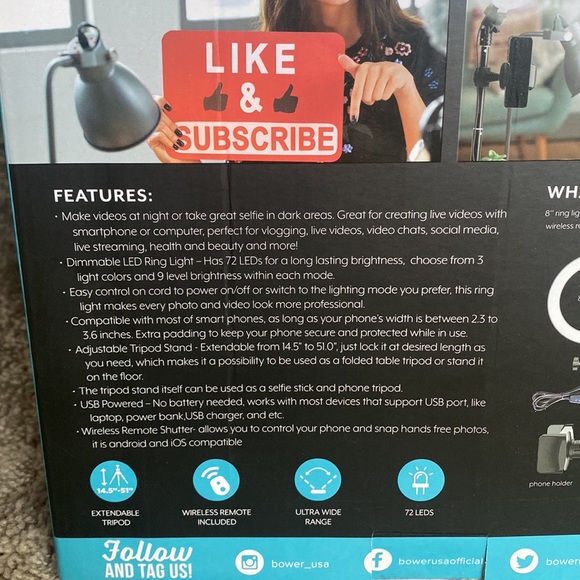 8" SELFIE RING LIGHT - Picture 8 of 8